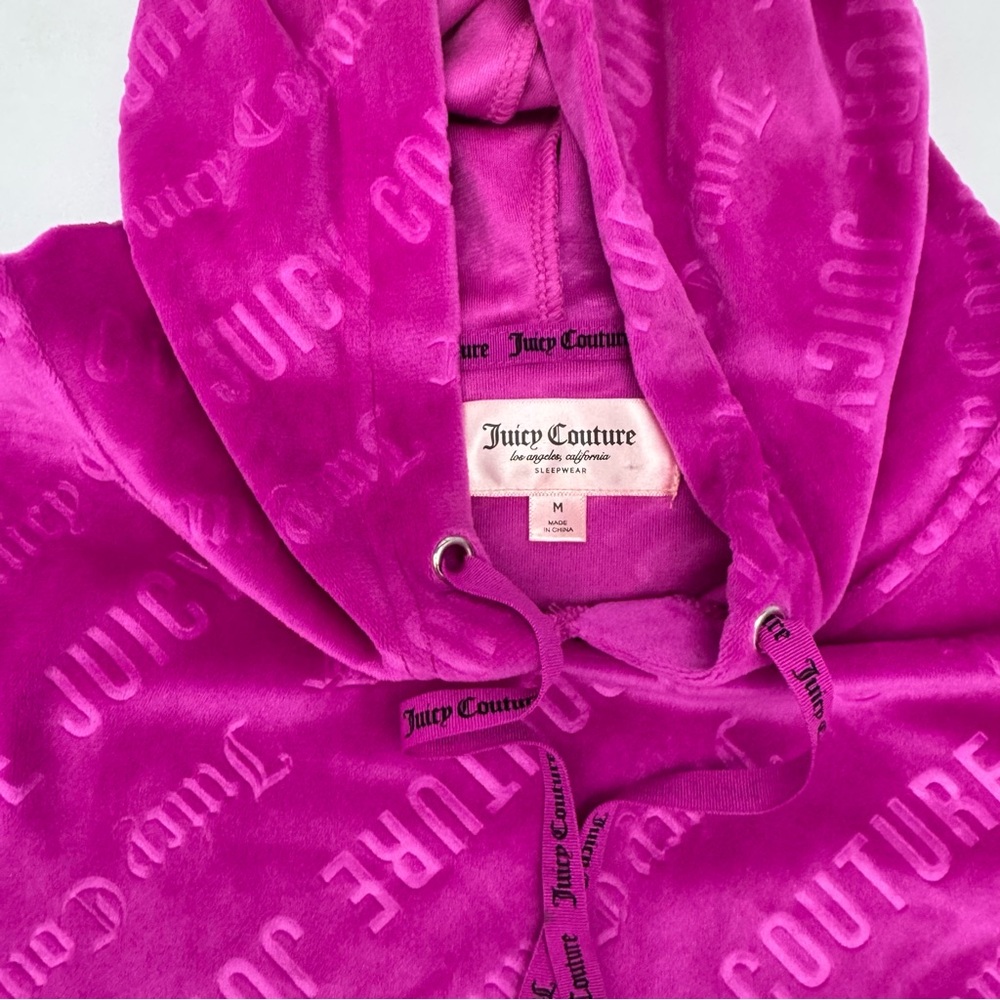 Juicy Couture Pink Velour Hoodie NWT Medium